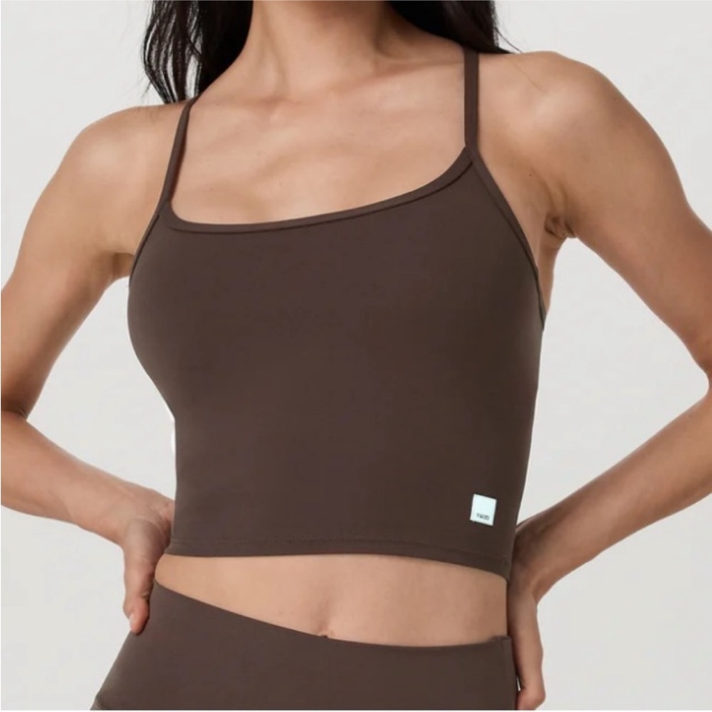 Vuori Allthefeels cropped tank 2.0 Java Medium NWT